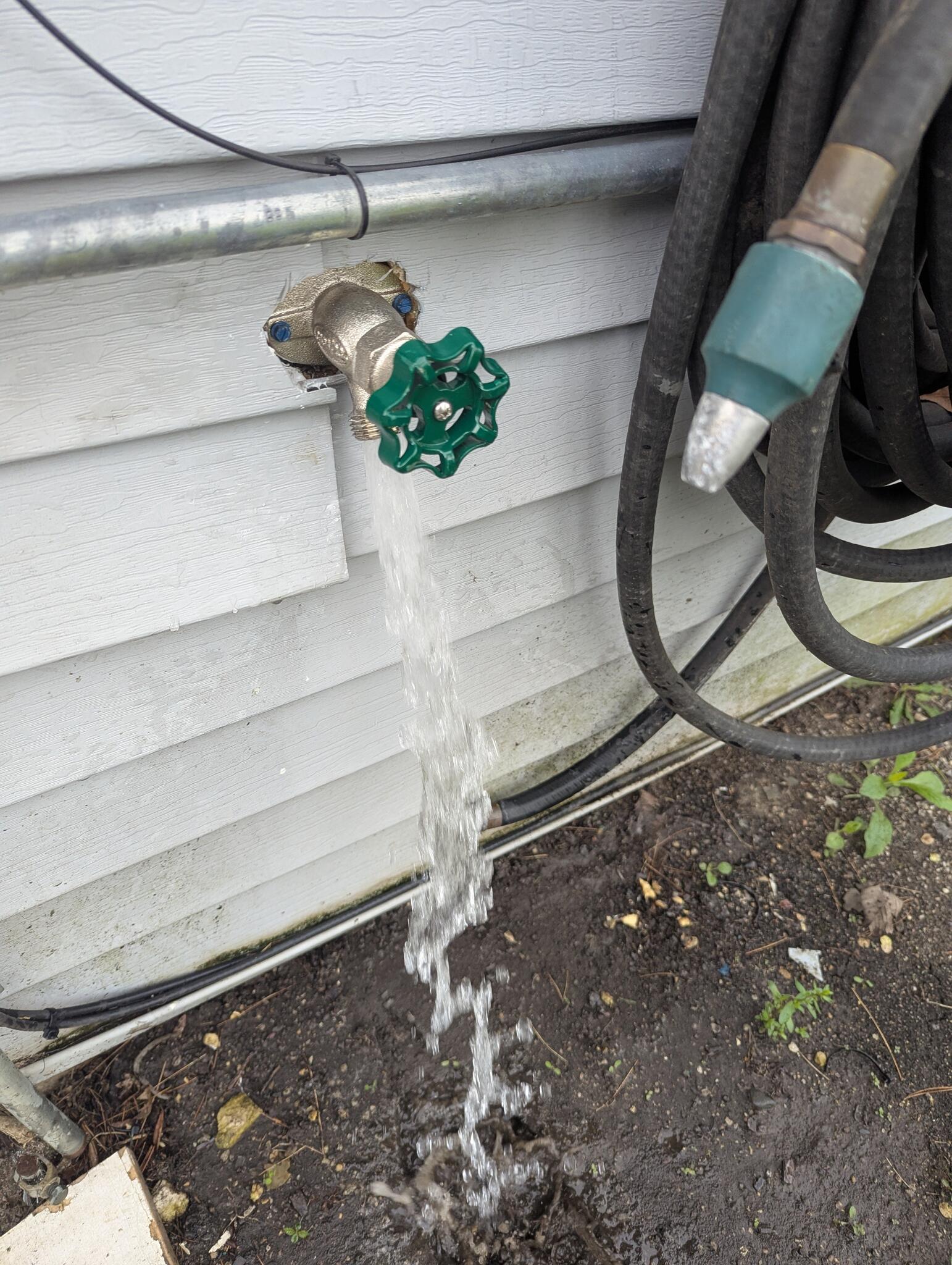 Recent outdoor faucet repair